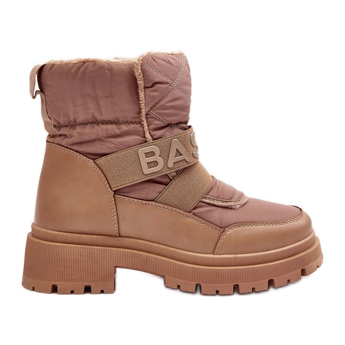 PS1 Bottes de neige isolées zippées pour femmes Beige Zeva