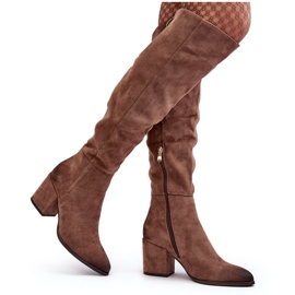 Vinceza Cuissardes Femme En Daim Beige Favana
