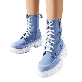 Bottes Crispiero isolées bleues