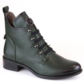 Bottines isolées à talons plats Jezzi W JEZ412B vert