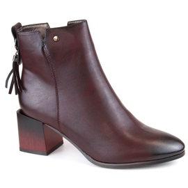 Bottines isolées Jezzi W JEZ414B, bordeaux rouge