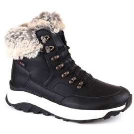 Bottes imperméables en cuir isolées avec de la laine Rieker W RKR627A noir le noir