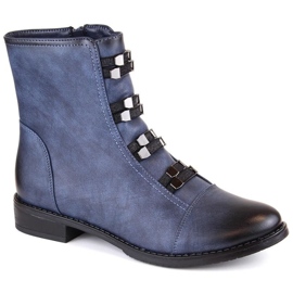 Bottines isolées à talons plats Jezzi W JEZ260C, bleu
