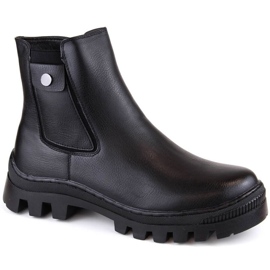 Bottines isolées Potocki W WOL186 avec poche, noir