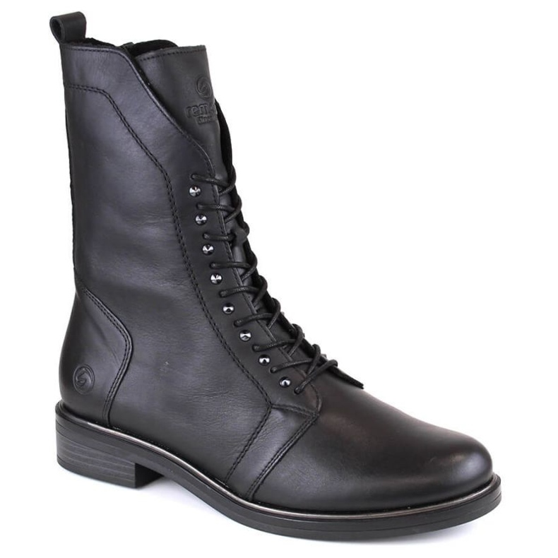 Rieker Bottes en cuir confortables et isolées Remonte W RKR630, noir le noir