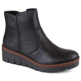 Bottines compensées isolées confortables Rieker W RKR631 noir le noir