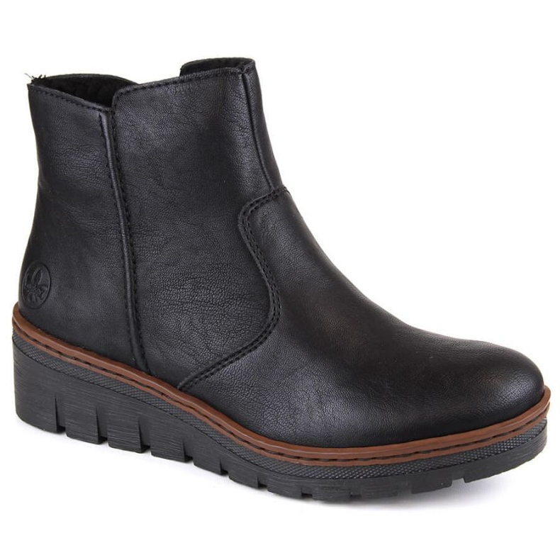 Bottines compensées isolées confortables Rieker W RKR631 noir le noir