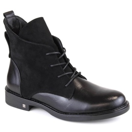 Bottines isolées à talons plats Potocki W WOL88C, noir le noir