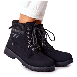 News Bottines trappeur doublées de fourrure pour femme, noir