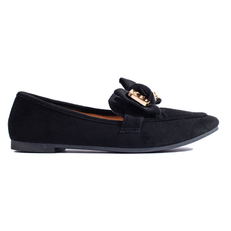 Mocassins femme Shelovet en daim noir le noir