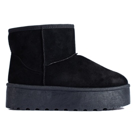 Bottes de neige pour femmes sur la plate-forme Shelovet noire
