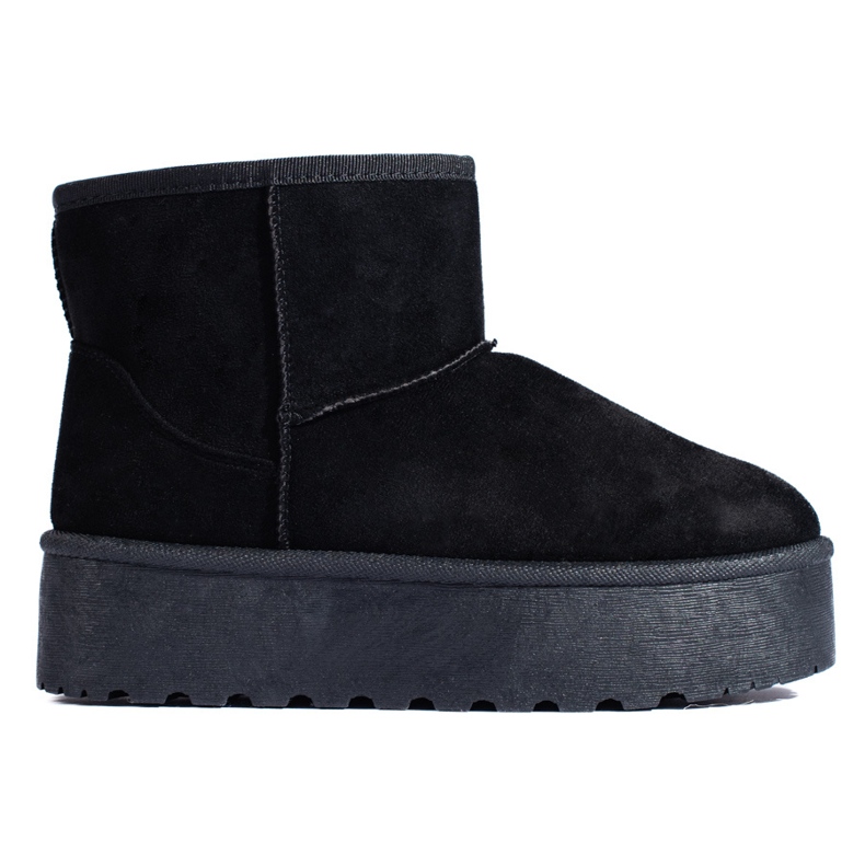 Bottes de neige pour femmes sur la plate-forme Shelovet noire le noir Bottes de neige pour femmes sur la plate-forme Shelovet noire le noir