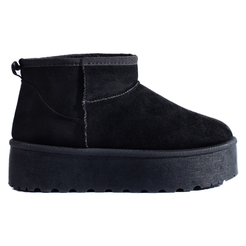 Bottes de neige courtes noires sur la plateforme Shelovet le noir Bottes de neige courtes noires sur la plateforme Shelovet le noir