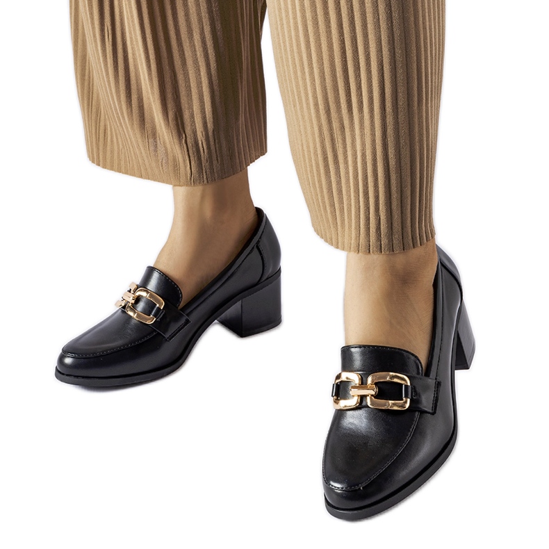 Mocassins classiques noirs à boucle Artus le noir Mocassins classiques noirs à boucle Artus le noir