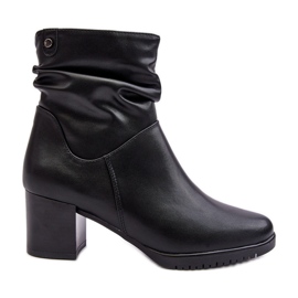 Sergio Leone Bottines Froissées Femme Noir Liriam