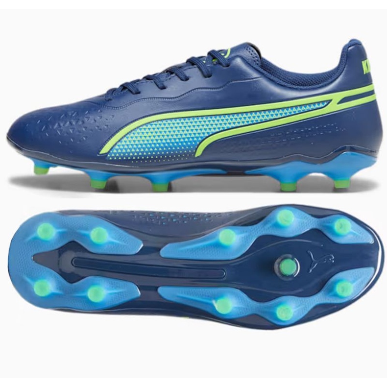 Chaussures de football Puma King Match FG/AG 107570-02 bleu