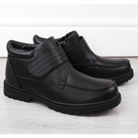 Atletico Bottes velcro isolées pour hommes, noires Man's Style WS-004