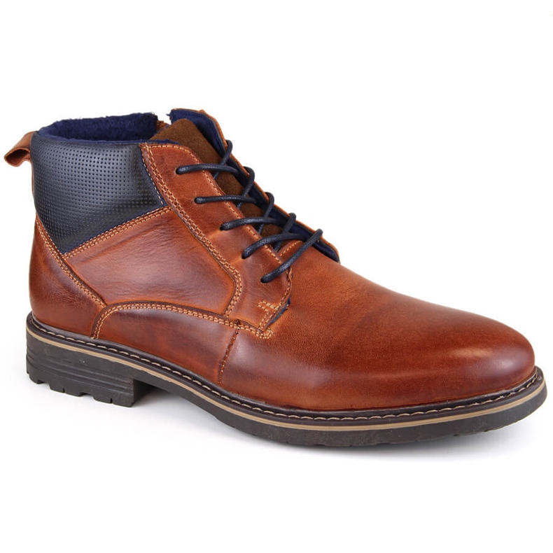 Bottines isolées en cuir pour hommes, marron, T.Sokolski Z22-69 brun