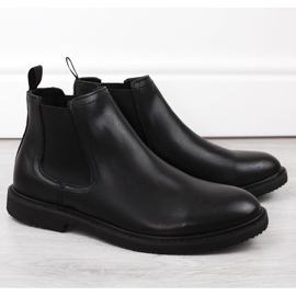 Bottines homme en cuir, isolées, noires T.Sokolski Z23-314