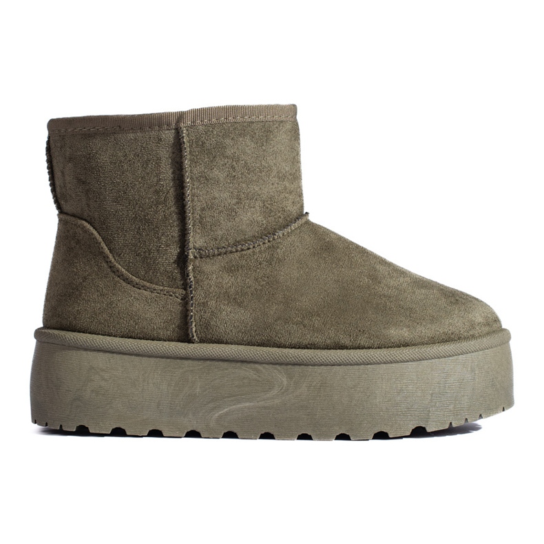 Boots de neige plateforme femme Shelovet vertes