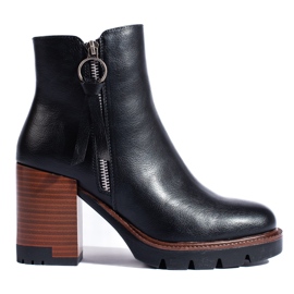 Bottines noires classiques de Vinceza le noir