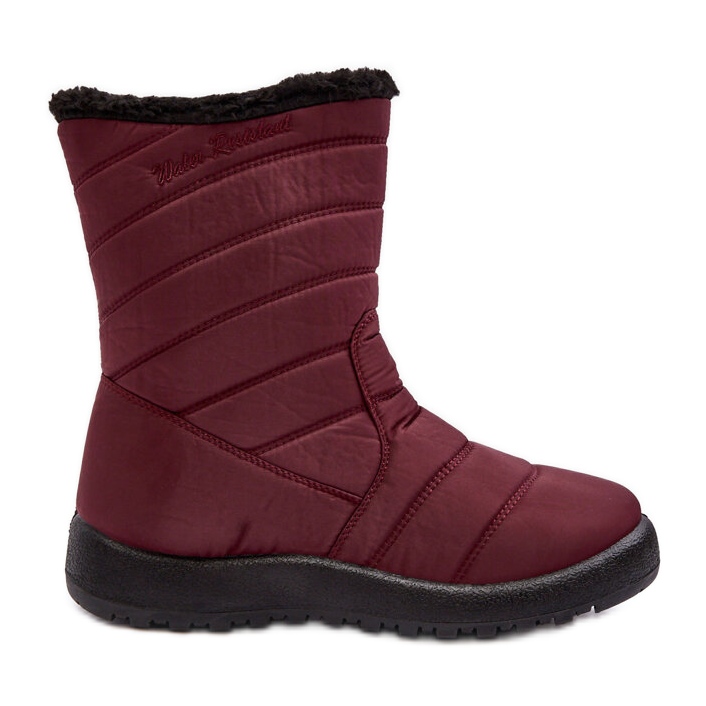 Bottes de neige isolées hautes pour femmes bordeaux Luxina rouge