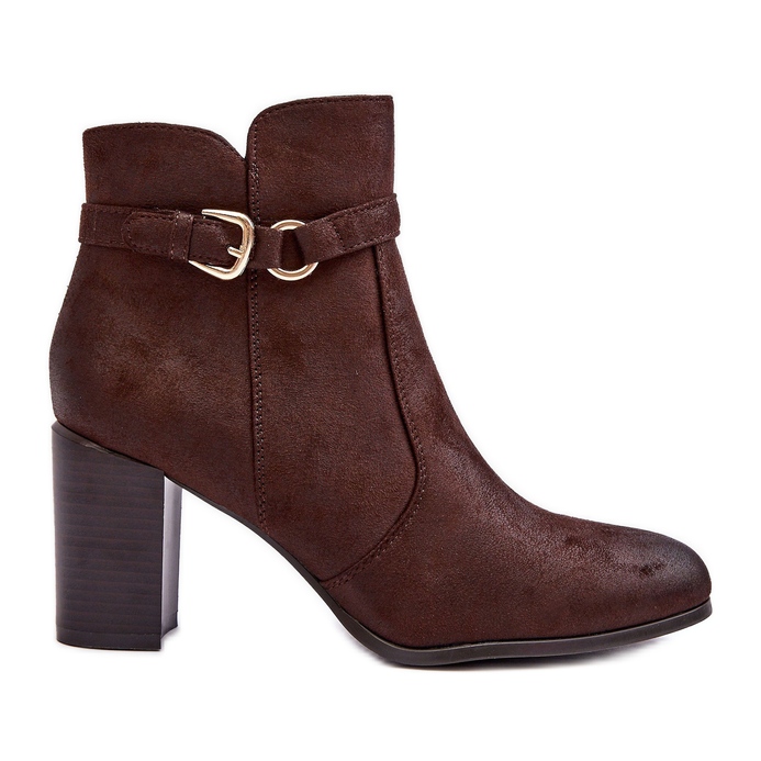 Sergio Leone Bottines en cuir avec boucle pour femme, marron Lasima brun Sergio Leone Bottines en cuir avec boucle pour femme, marron Lasima brun