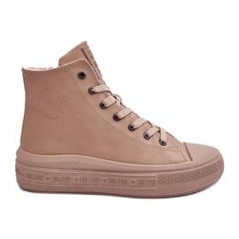 Baskets isolées à fermeture éclair pour femmes Beige Big Star MM274022