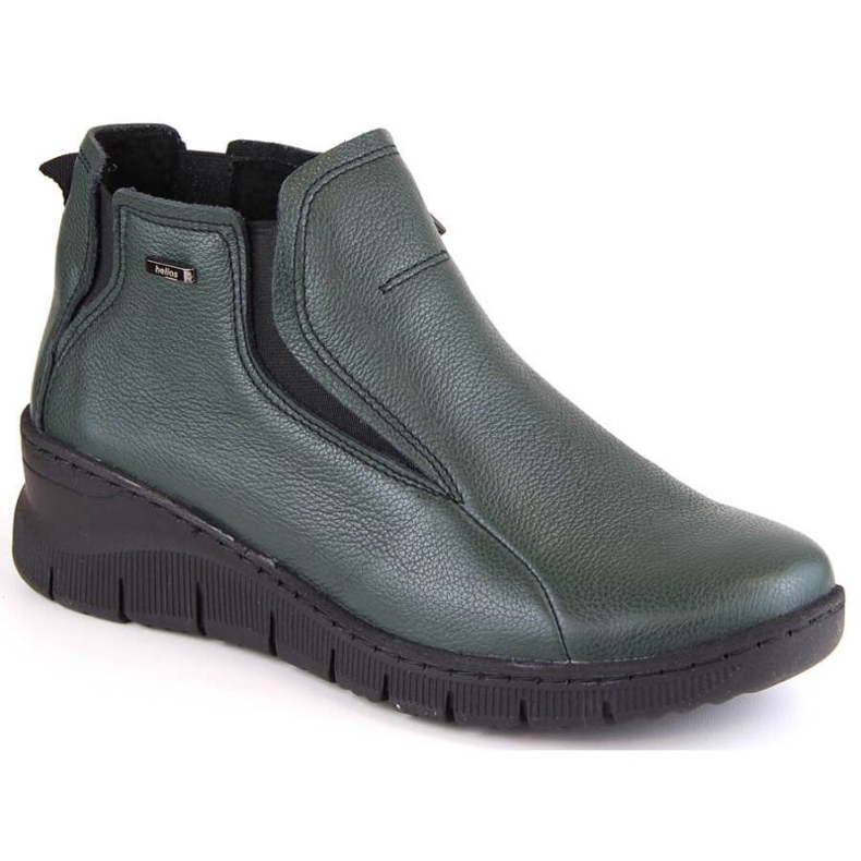 Bottines compensées confortables et isolées en cuir Helios W H552A, vert