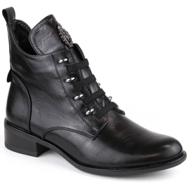 Bottines isolées à talons plats Jezzi W JEZ412A, noir