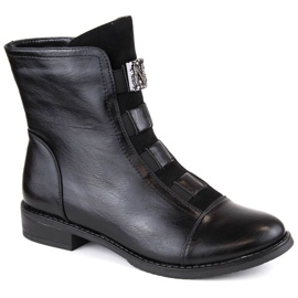 Jezzi W JEZ413A bottines isolées avec décoration, noir