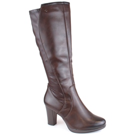 M. DASZYŃSKI Bottes à talons hauts avec dos élastique, isolées marron M.Daszyński SA90-32 brun