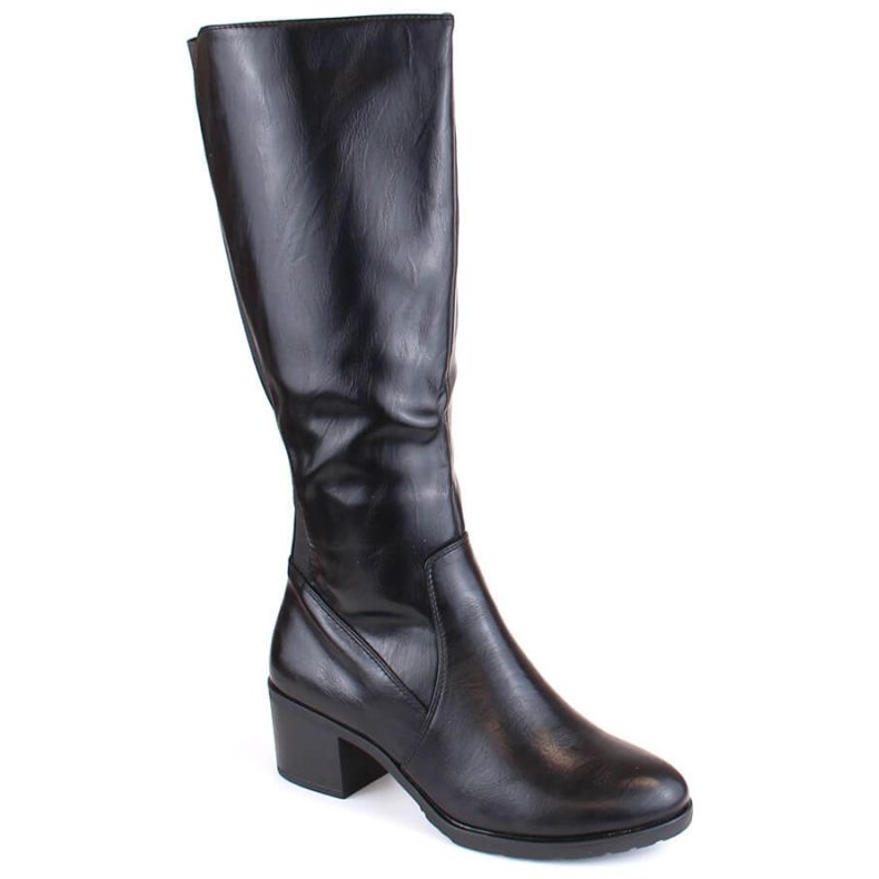 M.Daszyński M. Daszyński bottes à talons hauts avec bandes élastiques W SA128-36 SAN28A le noir