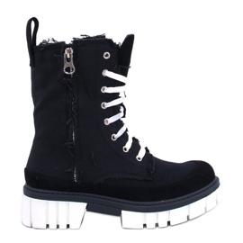 Bottines en toile avec protecteur Vaugh Black noir