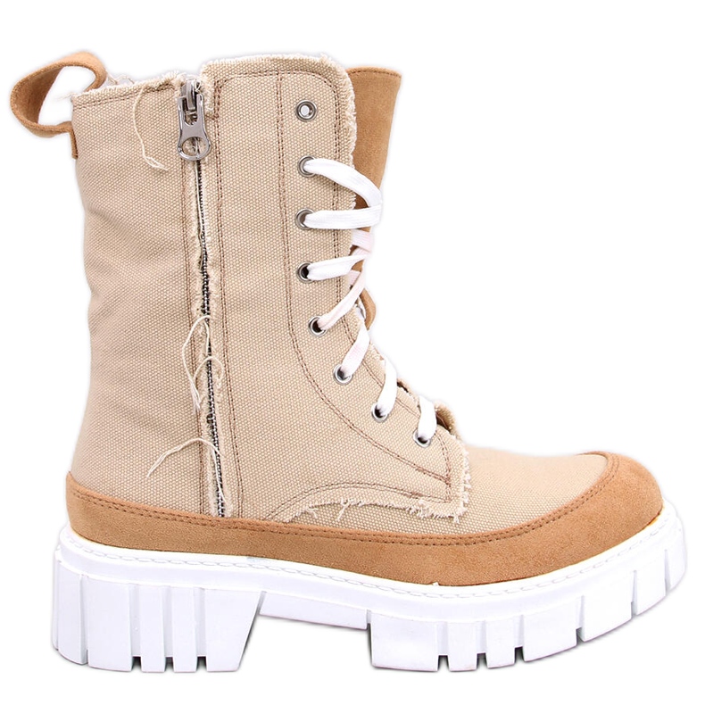 Vaugh Bottines en toile beige avec protecteur