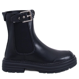 Bottines Chelsea femme Stoke Black Pu noir
