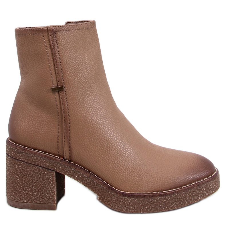 Tamika Bottines à talons en caoutchouc beige