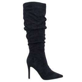 Bottes classiques à talons hauts par Danielle Black le noir