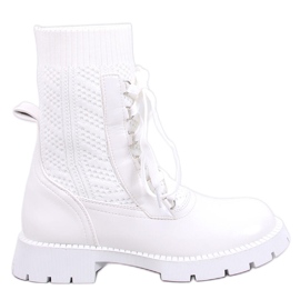 Tierr Bottines supérieures en pull blanc blanche