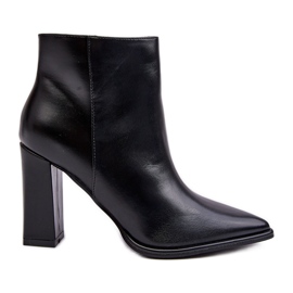 WS1 Bottines en cuir pour femmes noires Saitana