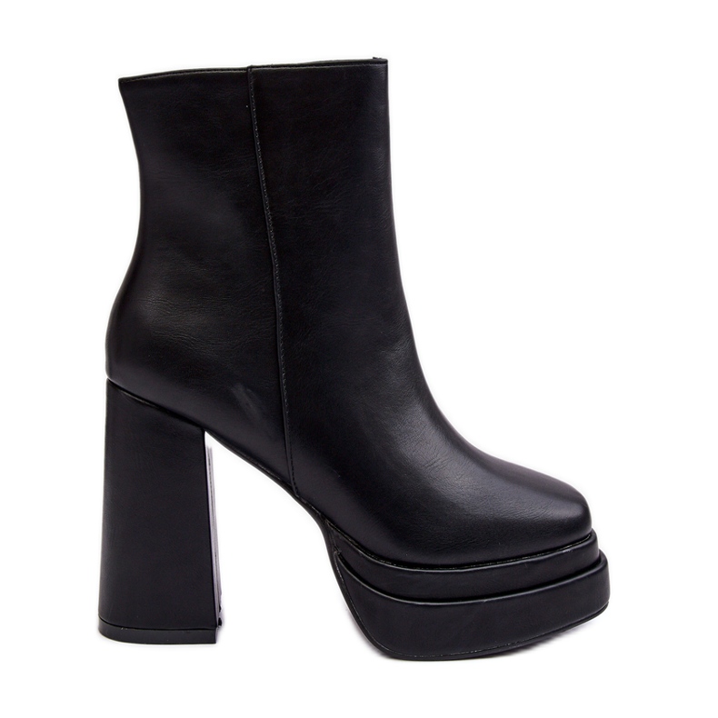 WS1 Bottines pour femmes à talon haut et plateforme Sandstra noir le noir