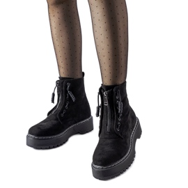 Bottines Doganella noires avec fermeture éclair