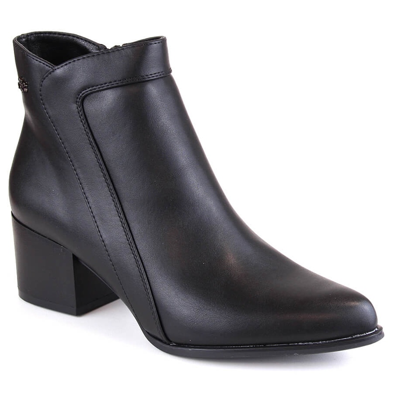 Bottines isolées noires à talons hauts pour femmes de Sergio Leone BT633 le noir Bottines isolées noires à talons hauts pour femmes de Sergio Leone BT633 le noir