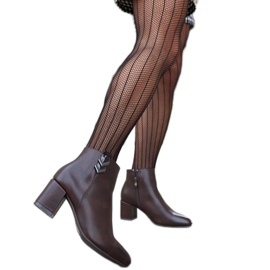 Bottines marron à talons bas d'Aniceto brun Bottines marron à talons bas d'Aniceto brun
