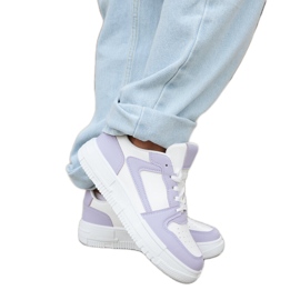 Inna Baskets classiques Linneo blanches et violettes