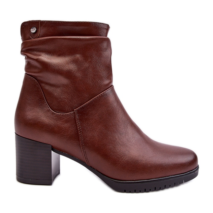 Sergio Leone Bottines Froissées Femme Marron Liriam brun