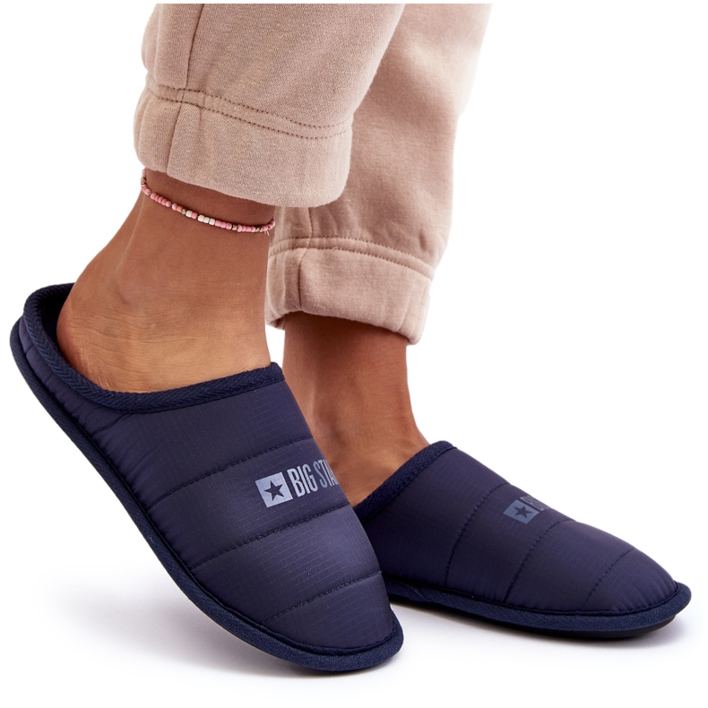 Pantoufles classiques bleu marine pour femmes Big Star KK274601
