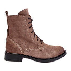 Bottes isolées en daim confortables marron clair Lemar Revin brun