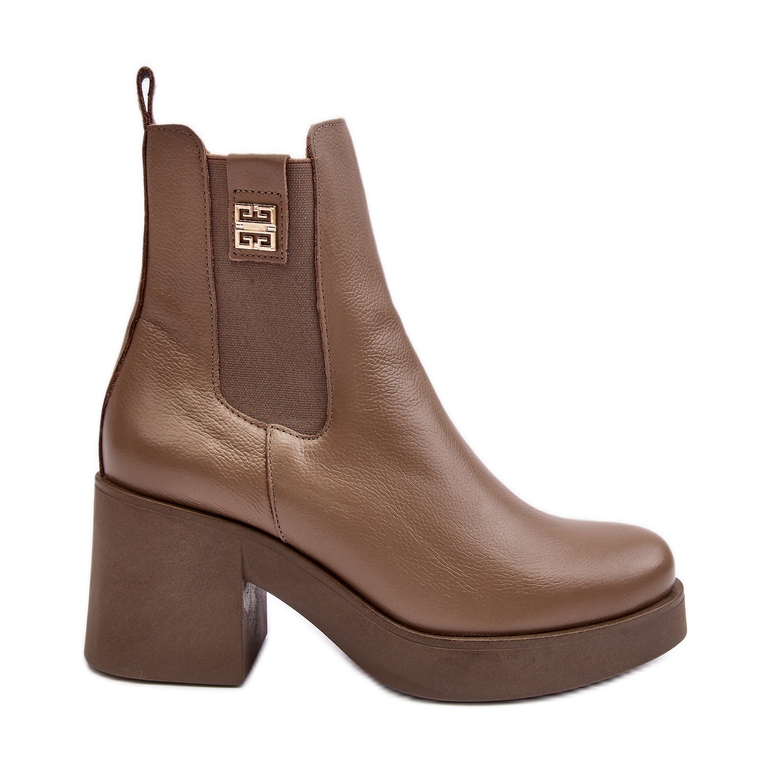 Lemar Bottes à Talons Hauts en Cuir pour Femmes Marron Kodra brun Lemar Bottes à Talons Hauts en Cuir pour Femmes Marron Kodra brun