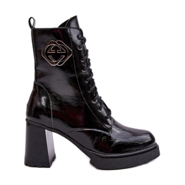 Bottines Hautes En Cuir Femme Noir Lemar Danel